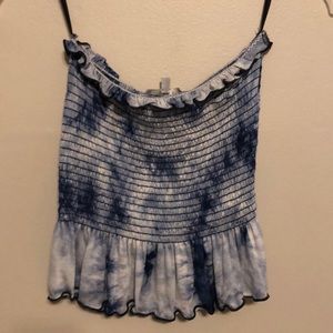 NWOT Strapless Tye Dye Top